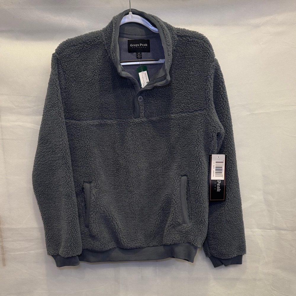 Men's Charcoal Zip-Up Sweater
